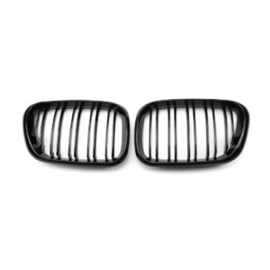 Grilles de calandre Noires brillantes doubles lames BMW E53 X5 Pré-LCI 1999 à 2003