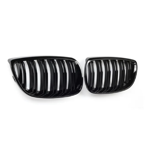Grille De Calandre Avant Noire Brillante Pour BMW X5 E53 1998-2003 - Style Double Latte Sport